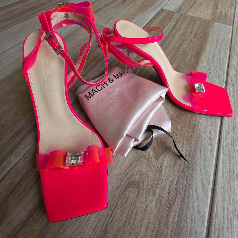 MACH & MACH French Square PVC Toe Bow Sandal Eur. 38